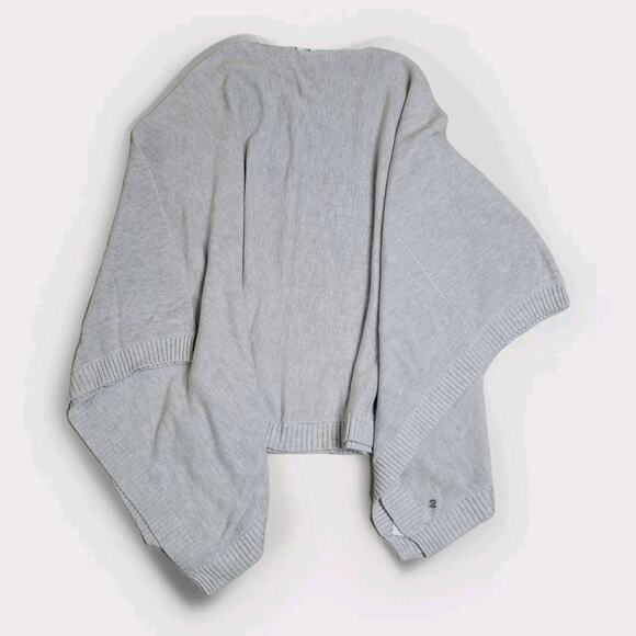Lululemon Forward Flow Cape Poncho Waffle Knit Sweater All Seasons Gray One Size - Picture 1 of 8